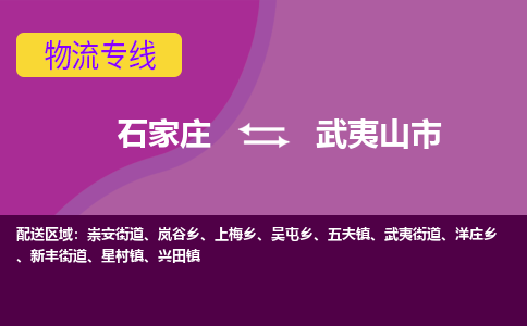 石家庄到武夷山市物流专线-石家庄到武夷山市货运-