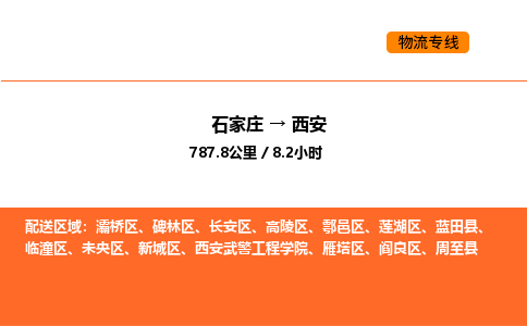 石家庄到灞桥区货运公司-石家庄至灞桥区货运专线-