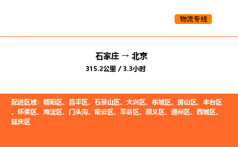 石家庄到北京物流专线-石家庄至北京货运竭诚服务