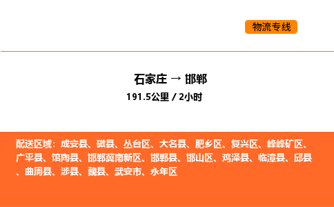 石家庄到邯郸物流专线-邯郸到石家庄货运-协作共赢