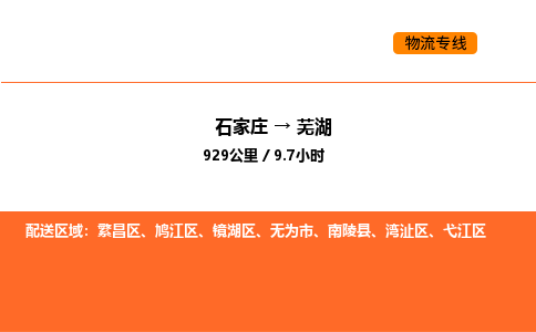 石家庄到镜湖区货运公司-石家庄至镜湖区货运专线-