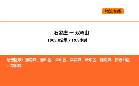 石家庄到双鸭山物流专线-精品石家庄至双鸭山货运